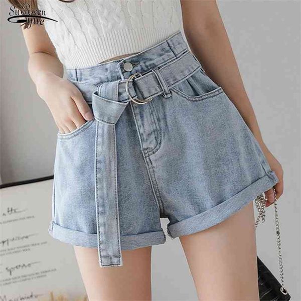 high waist summer women's denim shorts vintage casual ladies solid wide leg female blue black short femme 8941 210421, White;black
high waist summer women's denim shorts vintage casual ladies solid wide leg female blue black short femme 8941 210421, White;black