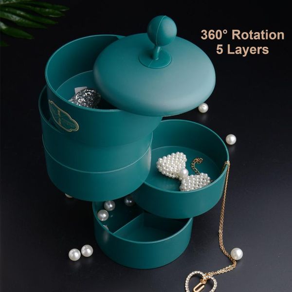 rotating 5 layer jewelry box cosmetic storage makeup earrings deskorganizer for necklace exquisite boxes & bins
rotating 5 layer jewelry box cosmetic storage makeup earrings deskorganizer for necklace exquisite boxes & bins