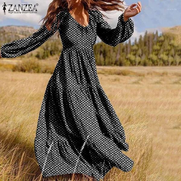 elegant women ruffle dress 2021 spring bohemian polka dot maxi vestidos casual ladies puff sleeve sundress plus size 7 dresses, Black;gray
elegant women ruffle dress 2021 spring bohemian polka dot maxi vestidos casual ladies puff sleeve sundress plus size 7 dresses, Black;gray
