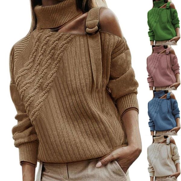women's sweaters sweater autumn and winter solid color shoulder-baring clothing, White;black
women's sweaters sweater autumn and winter solid color shoulder-baring clothing, White;black