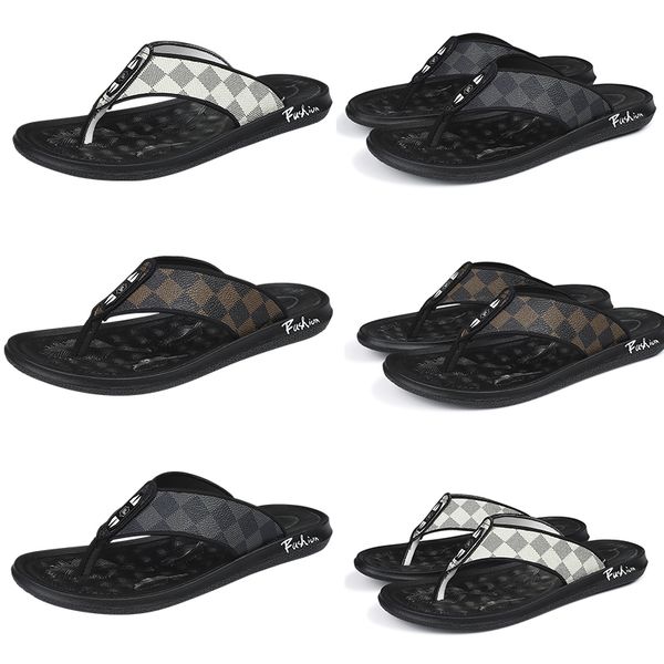 luxury checkered pattern slippers designer mens non-slip genuine leather black white brown slides sandals summer beach casual flip flops
luxury checkered pattern slippers designer mens non-slip genuine leather black white brown slides sandals summer beach casual flip flops