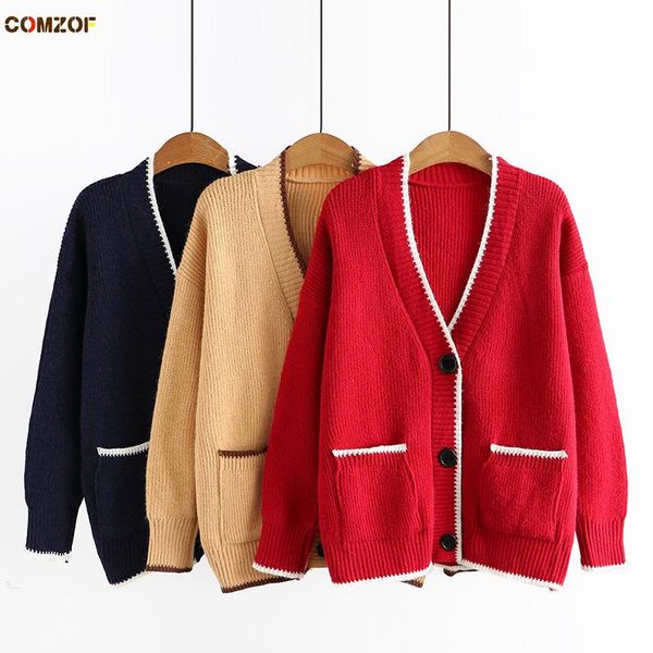 women's knits & tees korean loose women cardigan long sleeve 2021 autumn winter sweaters coats knitted clothes plus size sueters de mu, White
women's knits & tees korean loose women cardigan long sleeve 2021 autumn winter sweaters coats knitted clothes plus size sueters de mu, White