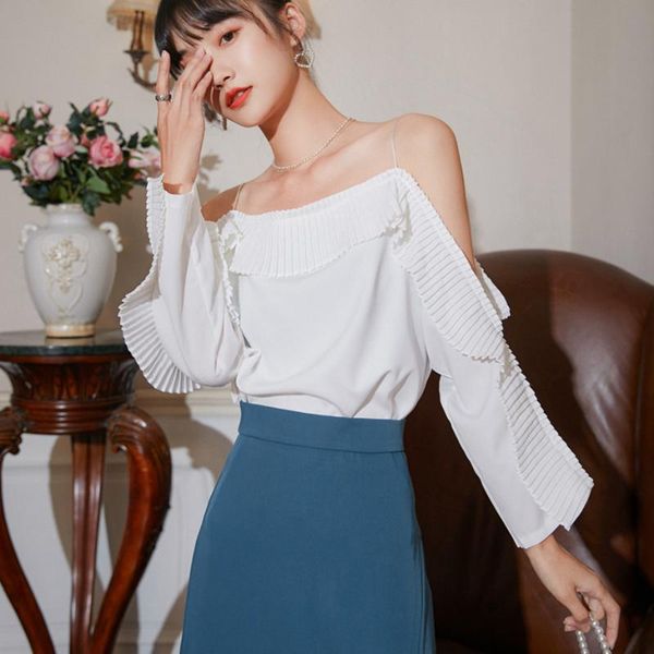 women's blouses & shirts white blouse fashion women bluse plus size long sleeve ruffles spaghetti strap chic female loose blusas
women's blouses & shirts white blouse fashion women bluse plus size long sleeve ruffles spaghetti strap chic female loose blusas
