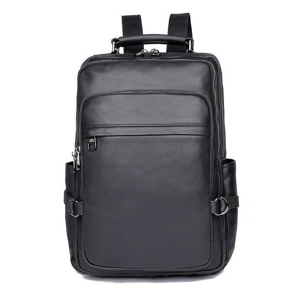 backpack leather bagpack genuine school bag men large capacity 2752a