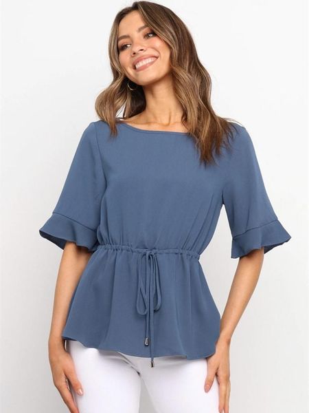 women's blouses & shirts 2021 half sleeve for women summer clothing slim waist blouse pullover blue shirt casual lolita style bluzka d, White
women's blouses & shirts 2021 half sleeve for women summer clothing slim waist blouse pullover blue shirt casual lolita style bluzka d, White