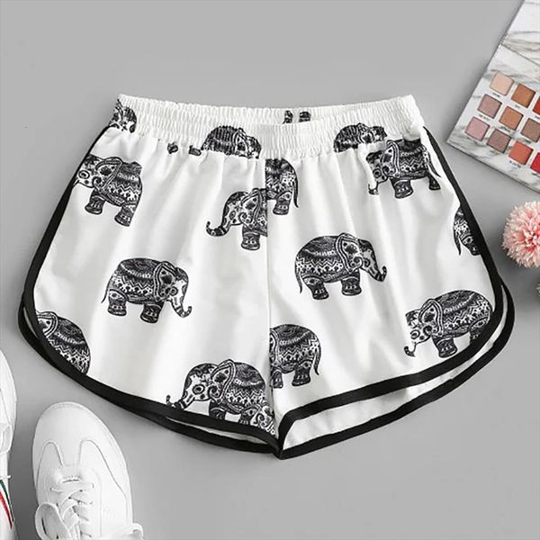 casual shorts summer stretch waist womens jumpsuits elephant print slim sport harajuku beach short clothing, Black;white
casual shorts summer stretch waist womens jumpsuits elephant print slim sport harajuku beach short clothing, Black;white