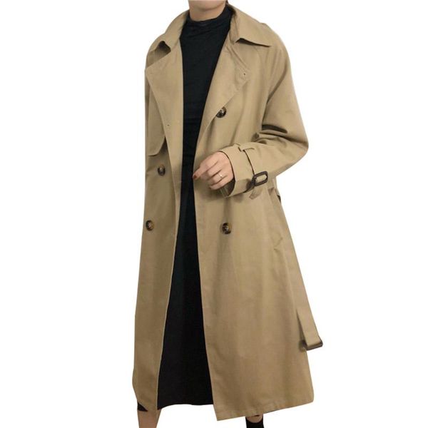 women's trench coats ropa mujer women autumn winter coat waist belt lapel solid color loose double breasted long sleeve female dropship, Tan;black
women's trench coats ropa mujer women autumn winter coat waist belt lapel solid color loose double breasted long sleeve female dropship, Tan;black