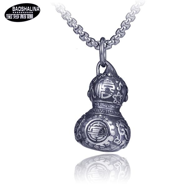 paulina star hip hop titanium steel necklace fashion stainless men's gourd pendant, Silver
paulina star hip hop titanium steel necklace fashion stainless men's gourd pendant, Silver