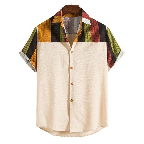 men's casual shirts traf 2021 summer shirt for men fashion printed cotton-linen short sleeve blouse camisa masculina, White;black
men's casual shirts traf 2021 summer shirt for men fashion printed cotton-linen short sleeve blouse camisa masculina, White;black