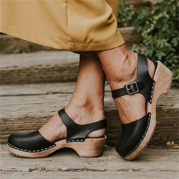 dress shoes plutônio feminino cor sólida mid-heel fivela sandálias clássicas tendência da moda diário casual primavera verão e outono sapato, Black 
dress shoes plutônio feminino cor sólida mid-heel fivela sandálias clássicas tendência da moda diário casual primavera verão e outono sapato, Black