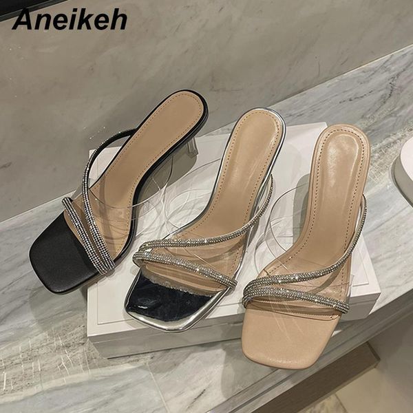 aneikeh summer fashion women's shoes slippers 2021 bling pvc polka dot outside thin heels shallow riband concise black size35-39
aneikeh summer fashion women's shoes slippers 2021 bling pvc polka dot outside thin heels shallow riband concise black size35-39