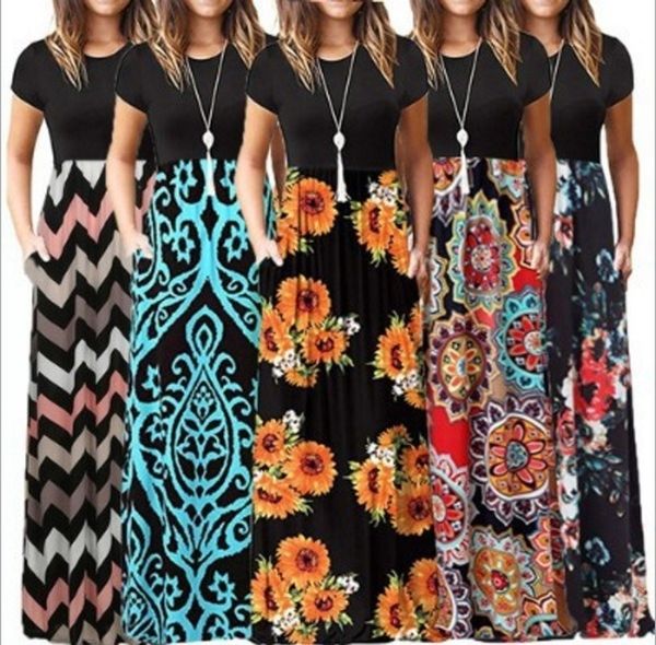 suits women floral print evening party beach long boho dress short sleeve split ladies dresses summer womens clothing vintage, Black
suits women floral print evening party beach long boho dress short sleeve split ladies dresses summer womens clothing vintage, Black