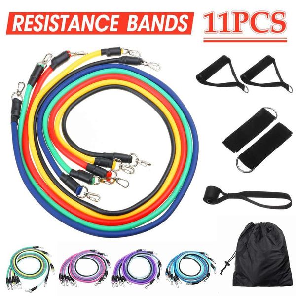 11pcs/set latex resistance bands gym door anchor ankle straps resist band kit yoga exercise fitness rubber tube pull + bag
11pcs/set latex resistance bands gym door anchor ankle straps resist band kit yoga exercise fitness rubber tube pull + bag