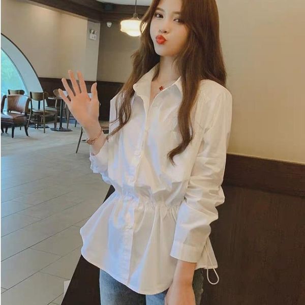 women's blouses & shirts turn-down collar solid chiffon 2021 summer woman fashion office lady women clothes, White
women's blouses & shirts turn-down collar solid chiffon 2021 summer woman fashion office lady women clothes, White