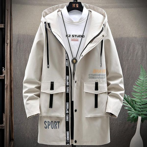 men's jackets fashion casual long jacket men hooded windbreaker male coats cotton 2021 spring streetwear trench coat drop, Black;brown
men's jackets fashion casual long jacket men hooded windbreaker male coats cotton 2021 spring streetwear trench coat drop, Black;brown