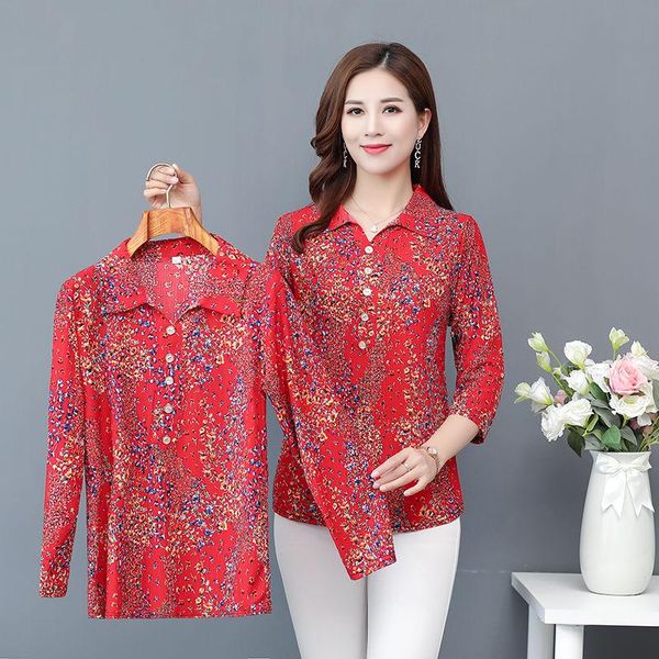 women's blouses & shirts middle age women blouse 2021 spring autumn plus size mother long sleeve vintage floral print shirt blusa femin, White
women's blouses & shirts middle age women blouse 2021 spring autumn plus size mother long sleeve vintage floral print shirt blusa femin, White