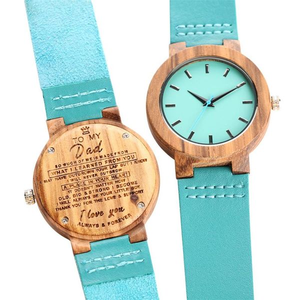 wristwatches engraving to my dad message design wooden men watch blue simple round dial genuine leather watchband men's watches birthda, Slivery;brown
wristwatches engraving to my dad message design wooden men watch blue simple round dial genuine leather watchband men's watches birthda, Slivery;brown
