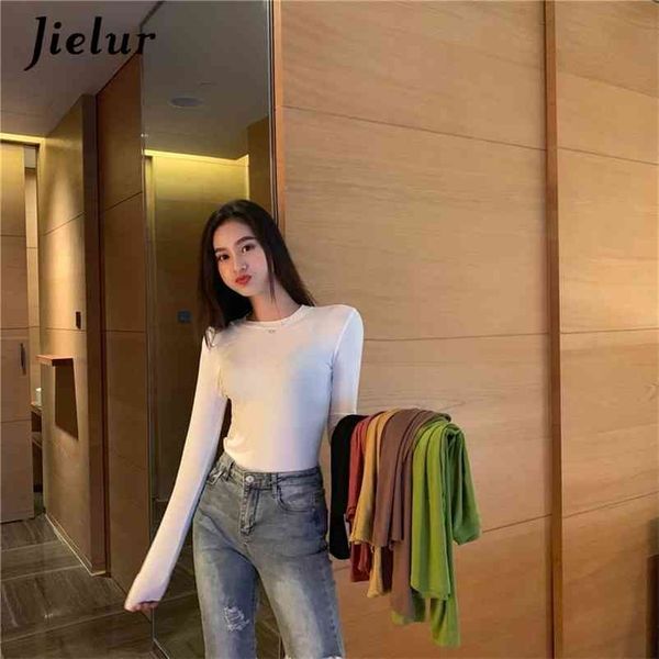 pure color long sleeve t shirt women o-neck slim basic t-shirt hipster black autumn tee 6 colors 210426, White
pure color long sleeve t shirt women o-neck slim basic t-shirt hipster black autumn tee 6 colors 210426, White