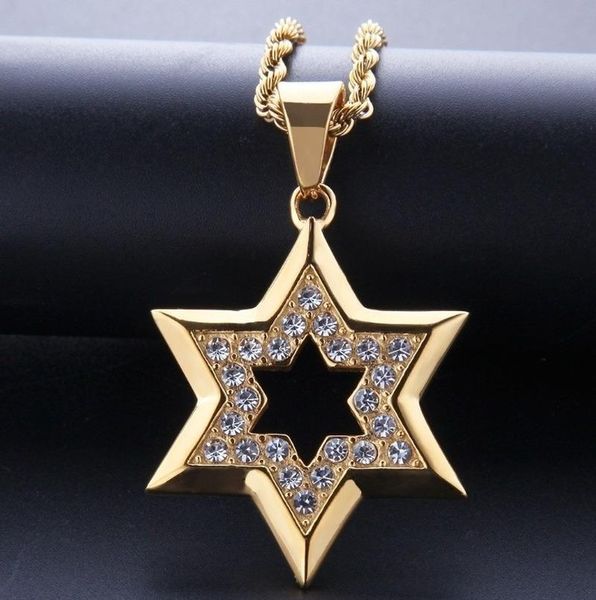 fashion hip hop bling iced out rhinestone gold jewish star of david pendant necklace for men rapper jewelry necklaces, Silver
fashion hip hop bling iced out rhinestone gold jewish star of david pendant necklace for men rapper jewelry necklaces, Silver