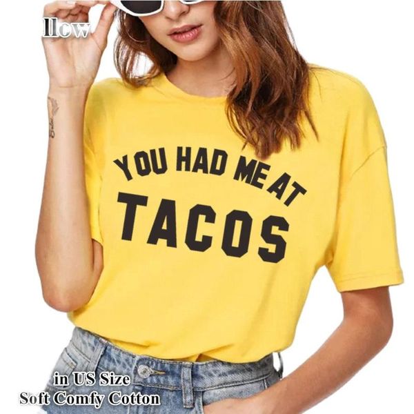 women's t-shirt summer e-t shirts for men and women letters "you had me at tacos" casual streetwear o neck loose t shirt, White
women's t-shirt summer e-t shirts for men and women letters "you had me at tacos" casual streetwear o neck loose t shirt, White