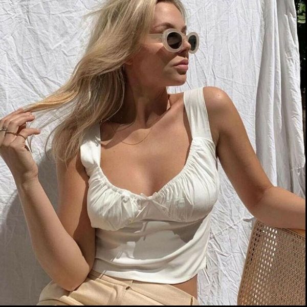 womens camis high street tanks casual women solid color tank ruched sleeveless v neck white bech holiday bow
womens camis high street tanks casual women solid color tank ruched sleeveless v neck white bech holiday bow