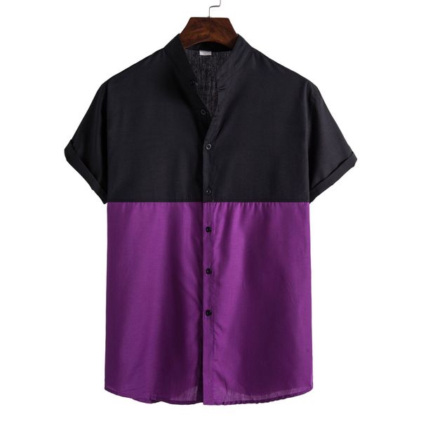 boutique fashion shirt men's hawaii leisure summer two color stitching lapel short sleeve base inch, White;black
boutique fashion shirt men's hawaii leisure summer two color stitching lapel short sleeve base inch, White;black
