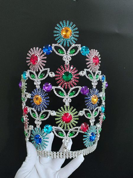 hair clips & barrettes accessory for women big crowns pageant crown, Golden;silver