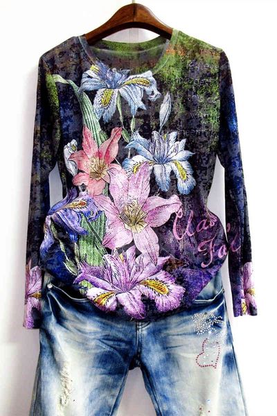 women's t-shirt floral print t shirt women 2021 autumn long sleeve graphic tees modis slim t o-neck tee femme rgco, White
women's t-shirt floral print t shirt women 2021 autumn long sleeve graphic tees modis slim t o-neck tee femme rgco, White