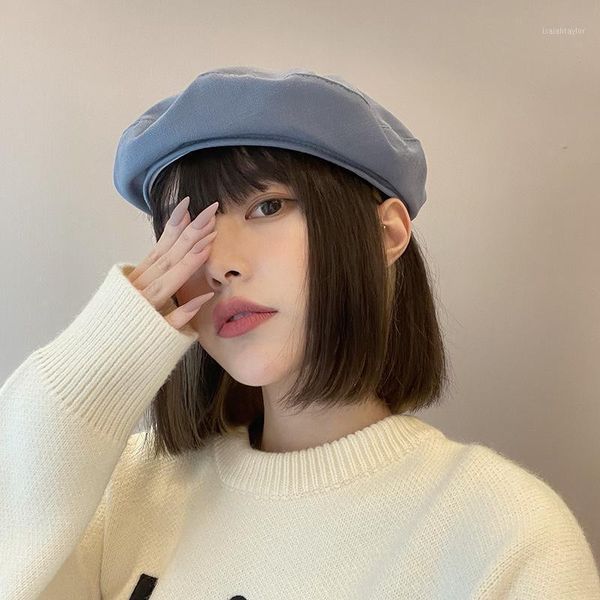 berets women summer beret hat outdoor travel sun japanese style artist cap spring octagonal sboy solid female bonnet, Blue;gray
berets women summer beret hat outdoor travel sun japanese style artist cap spring octagonal sboy solid female bonnet, Blue;gray