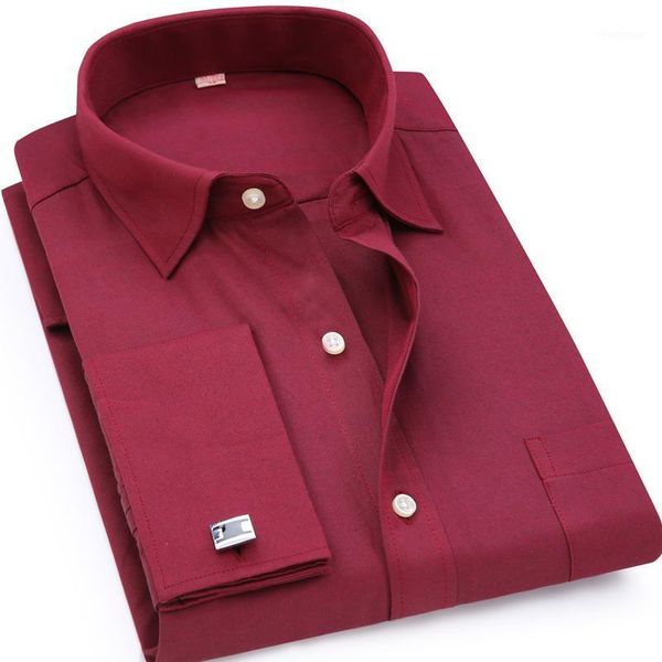 oxford men french cufflinks business dress long sleeve shirt classic lapel red wine male gentleman's clothing men's shirts, White;black
oxford men french cufflinks business dress long sleeve shirt classic lapel red wine male gentleman's clothing men's shirts, White;black
