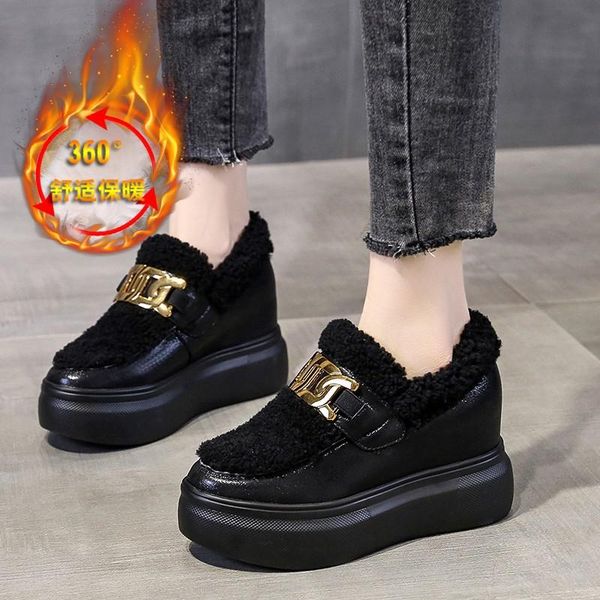 boots winter women's shoes for outer wear inner heightening thick-soled plush women comfortable lining warm cotton, Black
boots winter women's shoes for outer wear inner heightening thick-soled plush women comfortable lining warm cotton, Black