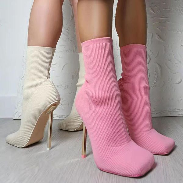 boots women sock warm slip on ladies shoes high heels autumn winter pu leather female pumps thin heel elegant 2021 classic, Black
boots women sock warm slip on ladies shoes high heels autumn winter pu leather female pumps thin heel elegant 2021 classic, Black