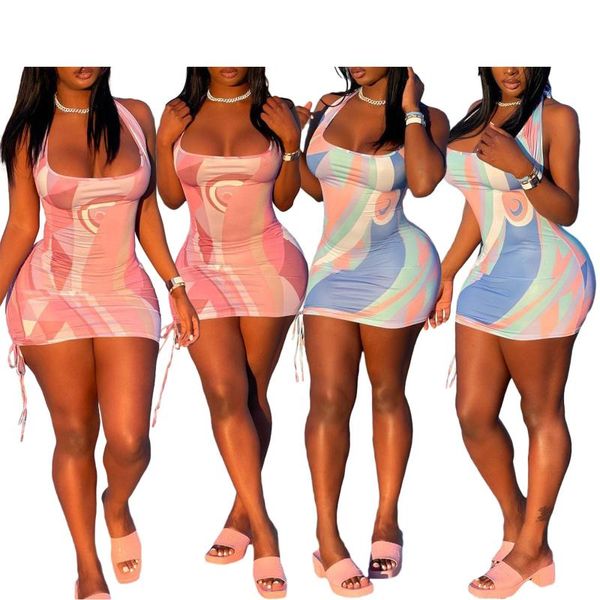 casual dresses irregular print tied halter-neck backless dress women summer bodycon short mini with drawstring for girls, Black;gray
casual dresses irregular print tied halter-neck backless dress women summer bodycon short mini with drawstring for girls, Black;gray