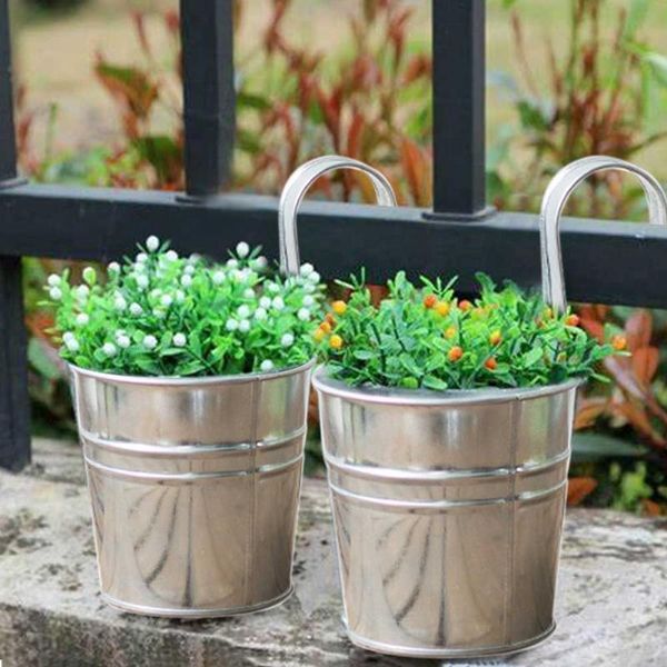 planters & pots 8pcs iron bucket planter balcony fence silver garden home decor hanging flower pot multipurpose universal for railing with h
planters & pots 8pcs iron bucket planter balcony fence silver garden home decor hanging flower pot multipurpose universal for railing with h
