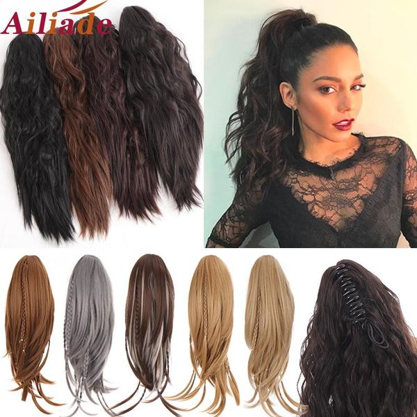 synthetic wigs ailiade short curly ponytail claw clip on hair fake for women pony tail hairpiece, Black
synthetic wigs ailiade short curly ponytail claw clip on hair fake for women pony tail hairpiece, Black
