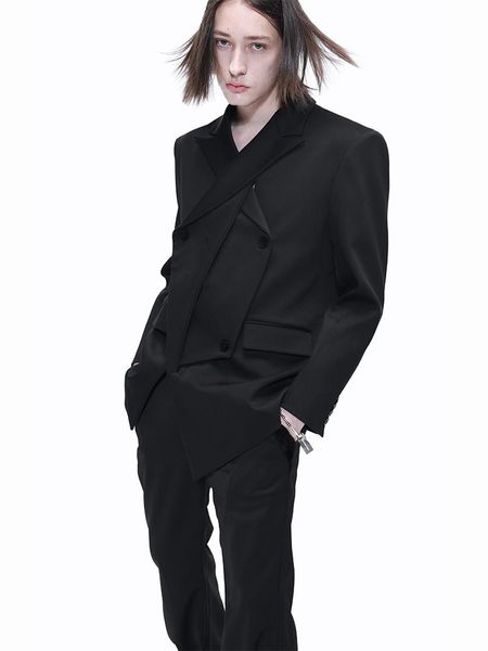 men's suits & blazers xs-6xl 2021 clothing catwalk placket interspersed silhouette suit coat plus size costumes, White;black
men's suits & blazers xs-6xl 2021 clothing catwalk placket interspersed silhouette suit coat plus size costumes, White;black