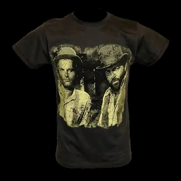T-Shirt Blaze Mesh bud spencer and Terence Hill Black Shirt, White;black