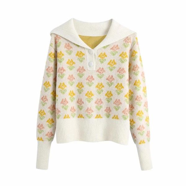women's sweaters 2021 autumn winter women knit sweater long sleeve floral printed casual pullover, White;black
women's sweaters 2021 autumn winter women knit sweater long sleeve floral printed casual pullover, White;black