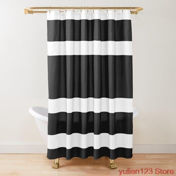 black and white wide stripes curtains for bathroom decoration palm leaves shower set with 12 hooks bath décor
black and white wide stripes curtains for bathroom decoration palm leaves shower set with 12 hooks bath décor