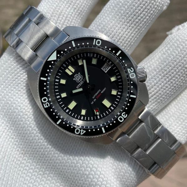 wristwatches steeldive sd1977 diving watch abalone nh35 men mechanical watches c3 super luminous bracelet sapphire 20 bar waterproof, Slivery;brown
wristwatches steeldive sd1977 diving watch abalone nh35 men mechanical watches c3 super luminous bracelet sapphire 20 bar waterproof, Slivery;brown