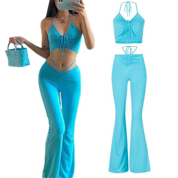 women's pants & capris summer slim fashion women solid color clothes set, sleeveless drawstring cropped +high waist flared trousers, Black;white
women's pants & capris summer slim fashion women solid color clothes set, sleeveless drawstring cropped +high waist flared trousers, Black;white