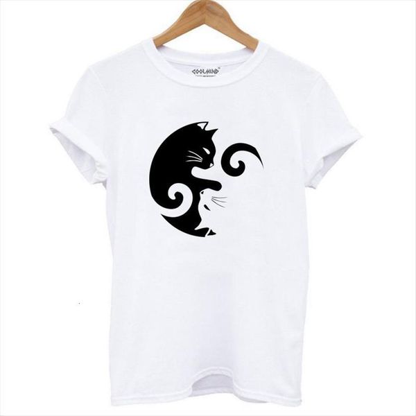 black cat print korean style women t shirts cartoon 90s funny girl graphic tees female, White
black cat print korean style women t shirts cartoon 90s funny girl graphic tees female, White