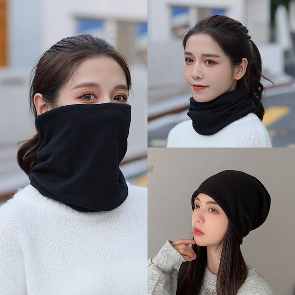 cycling caps & masks autumn winter knitted versatile hat headband scarf outdoor skiing hiking fishing thickened warm neck protection, Black
cycling caps & masks autumn winter knitted versatile hat headband scarf outdoor skiing hiking fishing thickened warm neck protection, Black