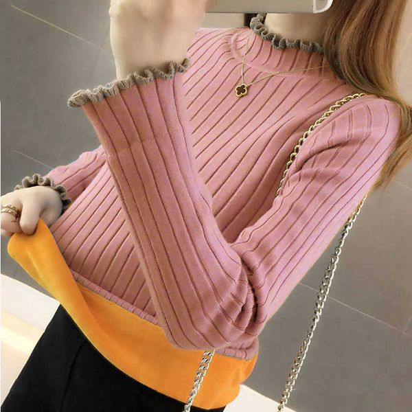 women's sweaters autumn winter women plus veet thick warm fashion long-sleeved half turtleneck knitted sweater female pullovers y658 49, White;black
women's sweaters autumn winter women plus veet thick warm fashion long-sleeved half turtleneck knitted sweater female pullovers y658 49, White;black