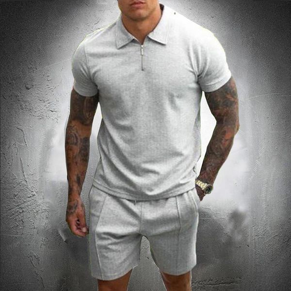 summer outfits 2 piece set men tracksuits fashion clothing jogging suit stand collar and shorts cotton fabric slim, Gray
summer outfits 2 piece set men tracksuits fashion clothing jogging suit stand collar and shorts cotton fabric slim, Gray
