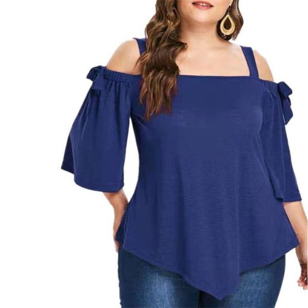 plus size t-shirt women's t-shirts large asymmetric strapless bow tie irregular loose sling camiseta ropa mujer half sleeve casual tshi, Black
plus size t-shirt women's t-shirts large asymmetric strapless bow tie irregular loose sling camiseta ropa mujer half sleeve casual tshi, Black