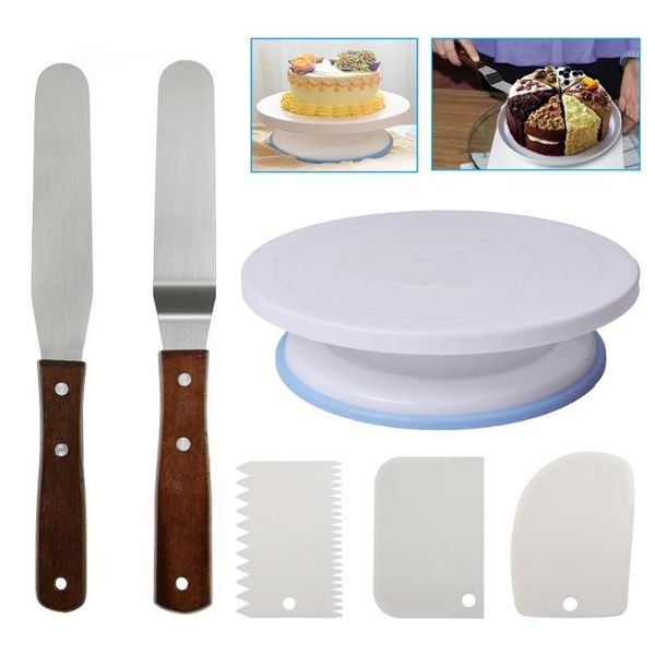 set cake decorating turntable rotating stand with comb & icing smoother + spatula tb sale baking pastry tools
set cake decorating turntable rotating stand with comb & icing smoother + spatula tb sale baking pastry tools