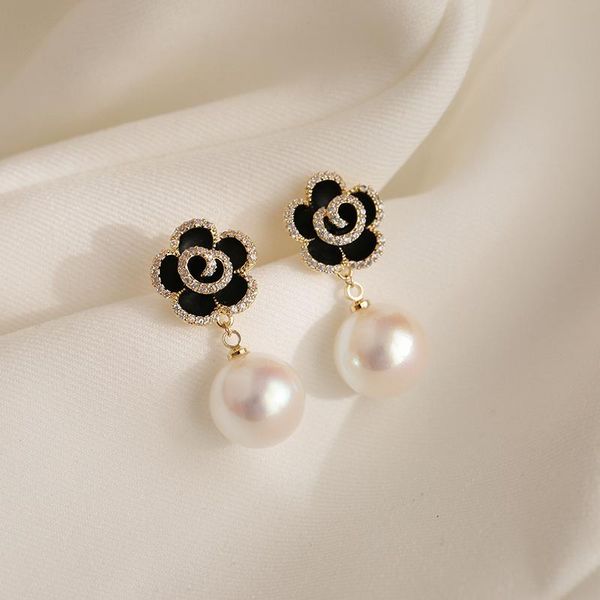 dangle & chandelier black flower round pearl earrings 2021 trend for women jewelry fashion simple hanging stud, Silver
dangle & chandelier black flower round pearl earrings 2021 trend for women jewelry fashion simple hanging stud, Silver