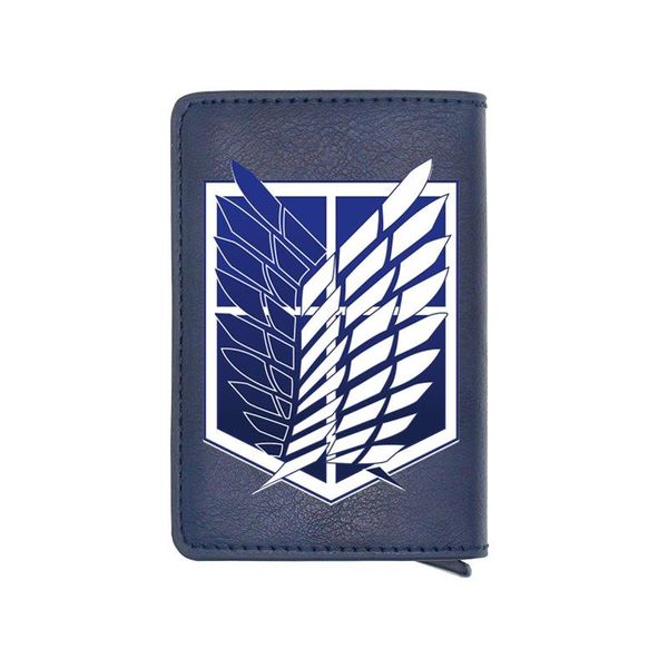 card holders personality rfid holder wallets classic men women leather attack on titan small money bag male purses, Brown;gray
card holders personality rfid holder wallets classic men women leather attack on titan small money bag male purses, Brown;gray