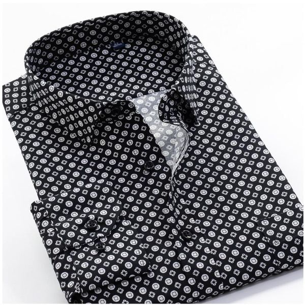 men's shirt long sleeves large size vintage floral print business casual dress fashion work spring autumn classic shirts, White;black
men's shirt long sleeves large size vintage floral print business casual dress fashion work spring autumn classic shirts, White;black